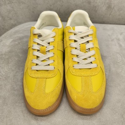Steve Madden Sneakers Men's 7 Yellow Suede Leather Dixon Low Top Sporty New $120
