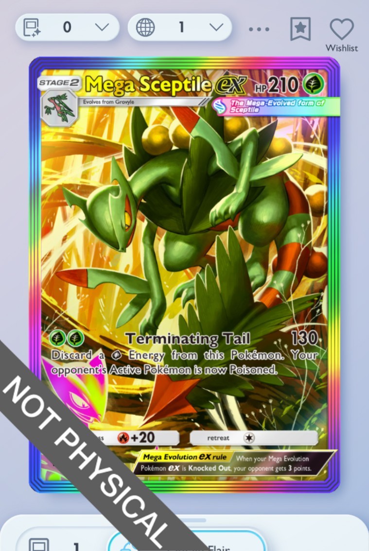 mega sceptile pokemon card Pokemon TCG POCKET - Mega Sceptile Rainbow Rare 2⭐, Pulsing Aura, English