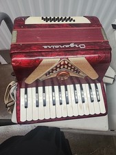Red Vintage Organaire Acordian Musical Instrument Piano