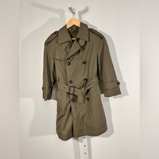Saks Fifth Avenue Rain  Stain Repellent Trench Coat   Olive   Kids 10
