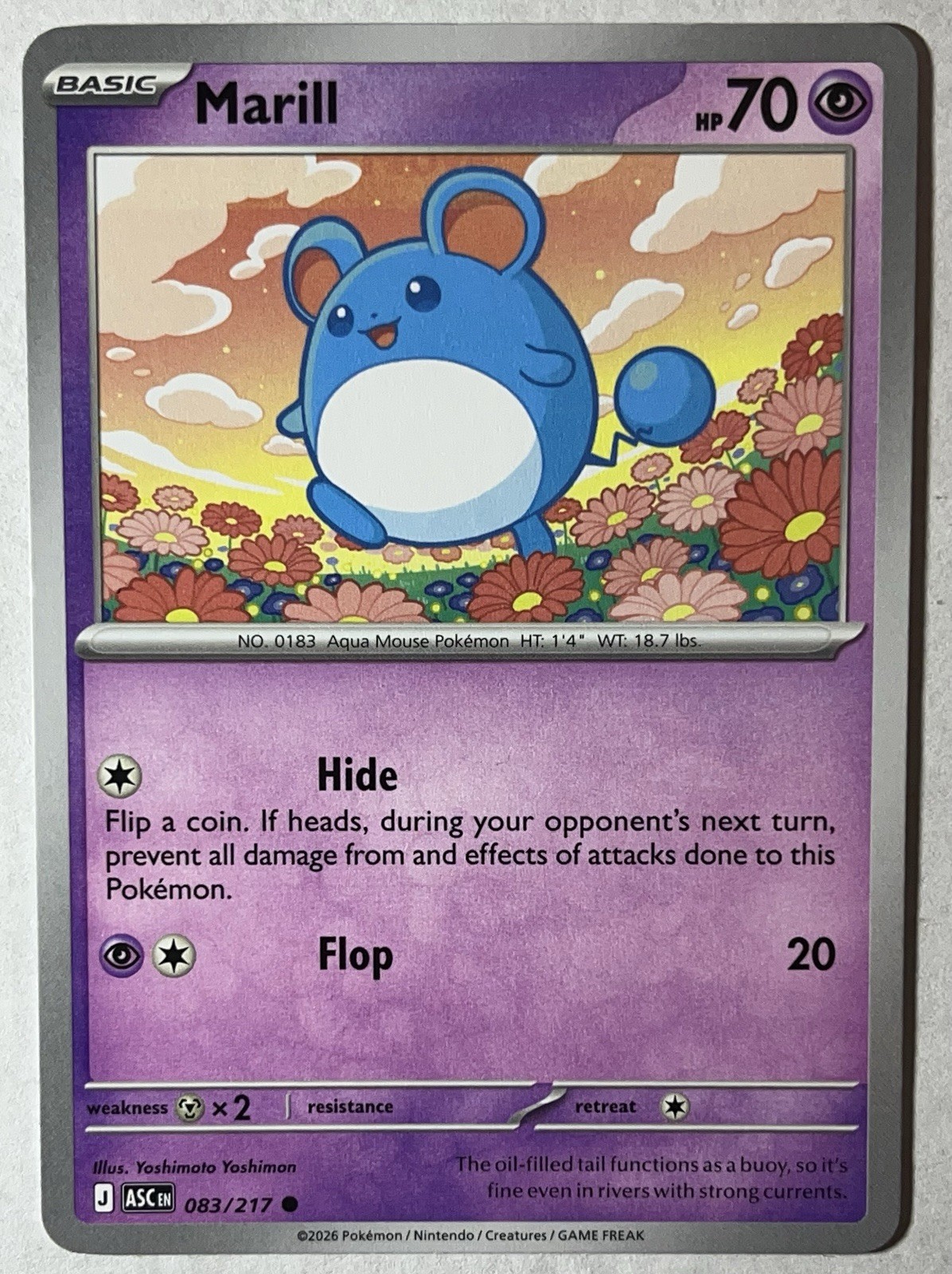 Marill - Normal Common #083/217 ME: Ascended Heroes NM