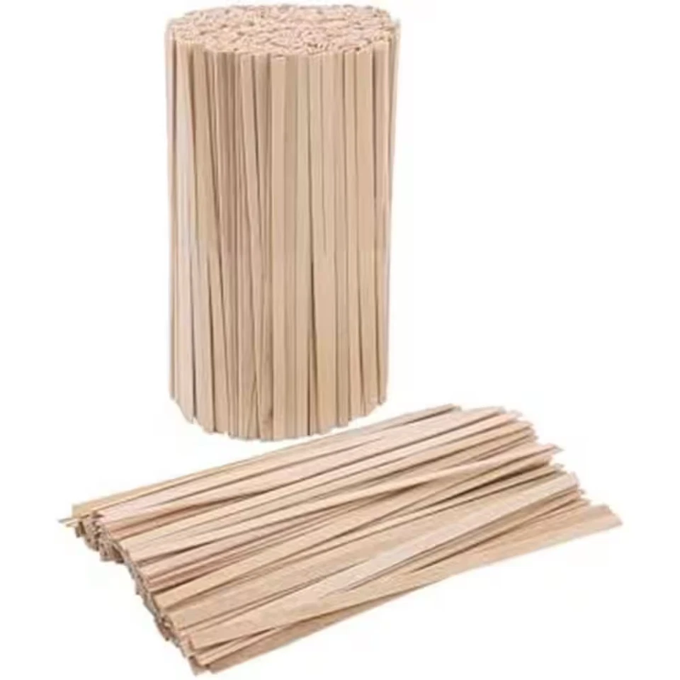 Одноразовые деревянные кофейные палочки из натуральной древесины коричневые береза экологичные 5,5 I - Изображение 3 из 4
