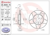 Brembo 2X Bremsscheibe Vorne Ø276 Mm InnenbelüFtet Geschlitzt FüR Opel Astra J