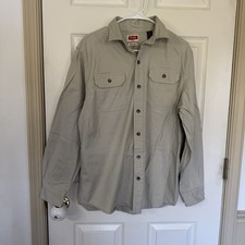 Wrangler Flex For Comfort Men s M Shirt Long Sleeve Relaxed Fit Button Down