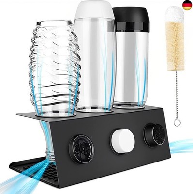 AMSAMOTION Flaschenhalter kompatibel mit SodaStream und gängige Wasserflaschen, 