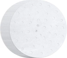 Minesign 100 Count Perforated Parchment Paper Bamboo Steamer Liners for 12 Inch