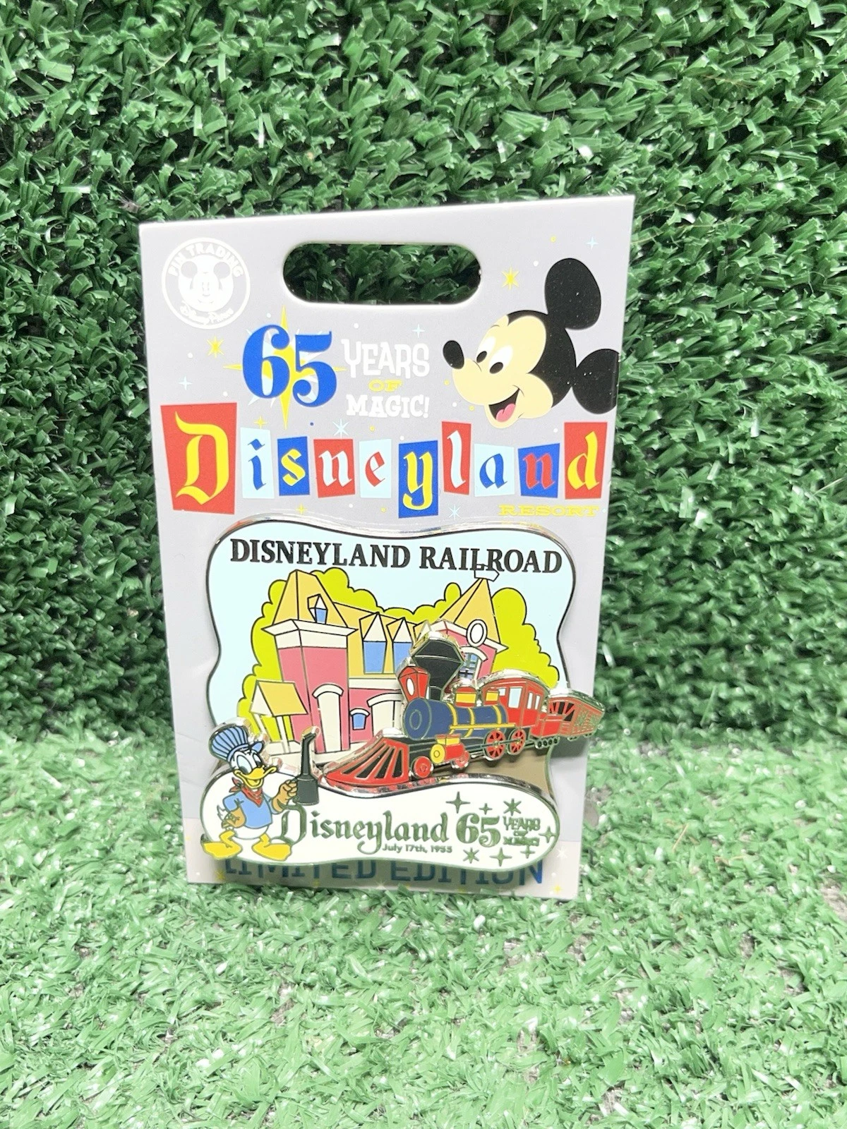 Disney 2020 65 Years Of Magic Disneyland Resort Pin Disneyland Railroad LE 2000.