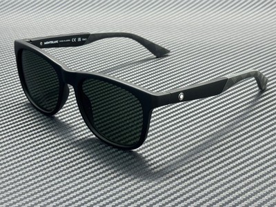 MONT BLANC MB0400S 002 Matte Black Grey Men's Extra Large 55 mm Sunglasses