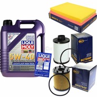 Inspektionskit Filter Liqui Moly ÖL 5L 5W-40 FüR Opel Corsa C F08 F68 1.3 Cdti