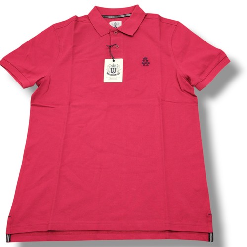 Hurlingham Logo Polo Top In Rot, Neu Mit Etikett, Größe Small, KN