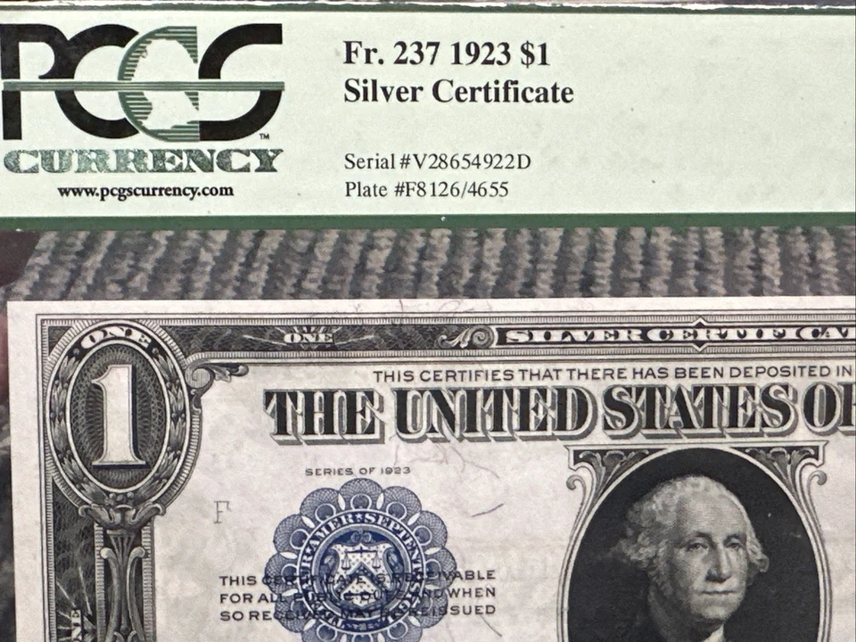 1923 $1 Silver Certificate Fr#237 PCGS (GEM NEW 66 PPQ) - Image 2 of 4