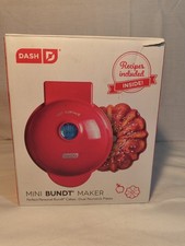 Dash Mini Bundt Cake Maker ROJO NUEVO en Caja Recetas Incluidas
