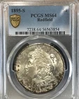 1895 S Morgan Silver Dollar Redfield PCGS MS64