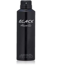Kenneth Cole Black Body Spray for Men, 6oz Woody Aromatic Scent, Long-Lasting