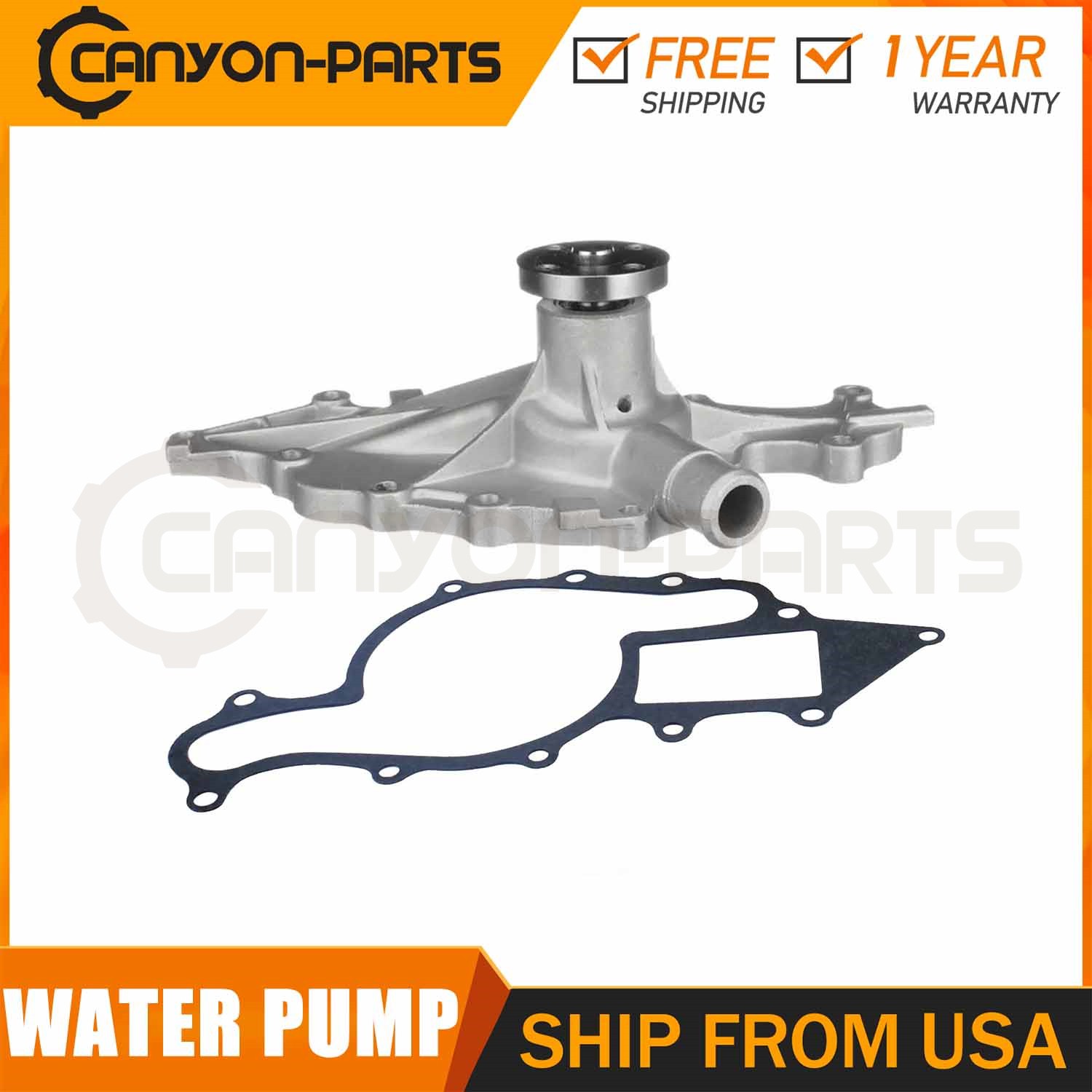 Coolant Water Pump for 1986-1995 Ford Taurus Mercury Sable 3.0L w/Gasket