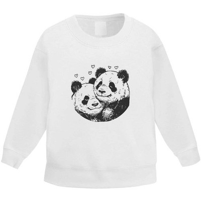 'Sweet Hugging Panda Couple' Kid's Sweatshirt / Sweater / Jumper (KW061329)
