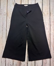 Boden Ponte Wide Leg Cropped Pants Black 10R