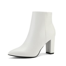 Women's Chunky Heel Ankle Booties Pointed Toe Short Women's Boots Sale