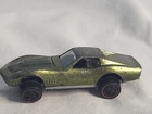 Vintage 1968 Redline Hot Wheels Custom Corvette Green Play Worn