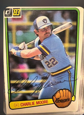 1983 Donruss CHARLIE MOORE In-Person Signed Autographed AUTO