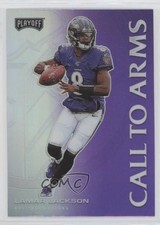 2020 Panini Playoff Call to Arms Purple Prizm Lamar Jackson #CA-2 wd9