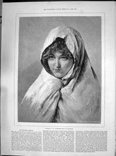 Antique Old Print 1890 Mariana Gelli Florence Obstruction River Mole Esher 19th