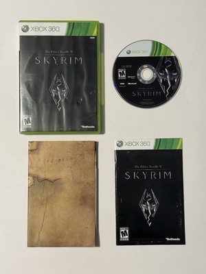 Elder Scrolls Skyrim (Microsoft Xbox 360) Complete w/Map - Tested Working!