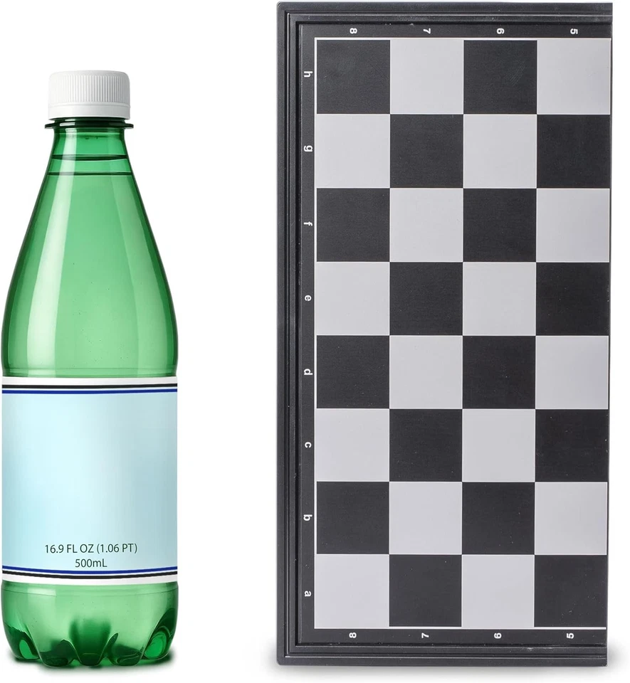 Juego de Ajedrez 10"x10" Plegable Magnético Madera Estándar Ajedrez Juego Tablero Regalo Perfecto Foto 4 de 4