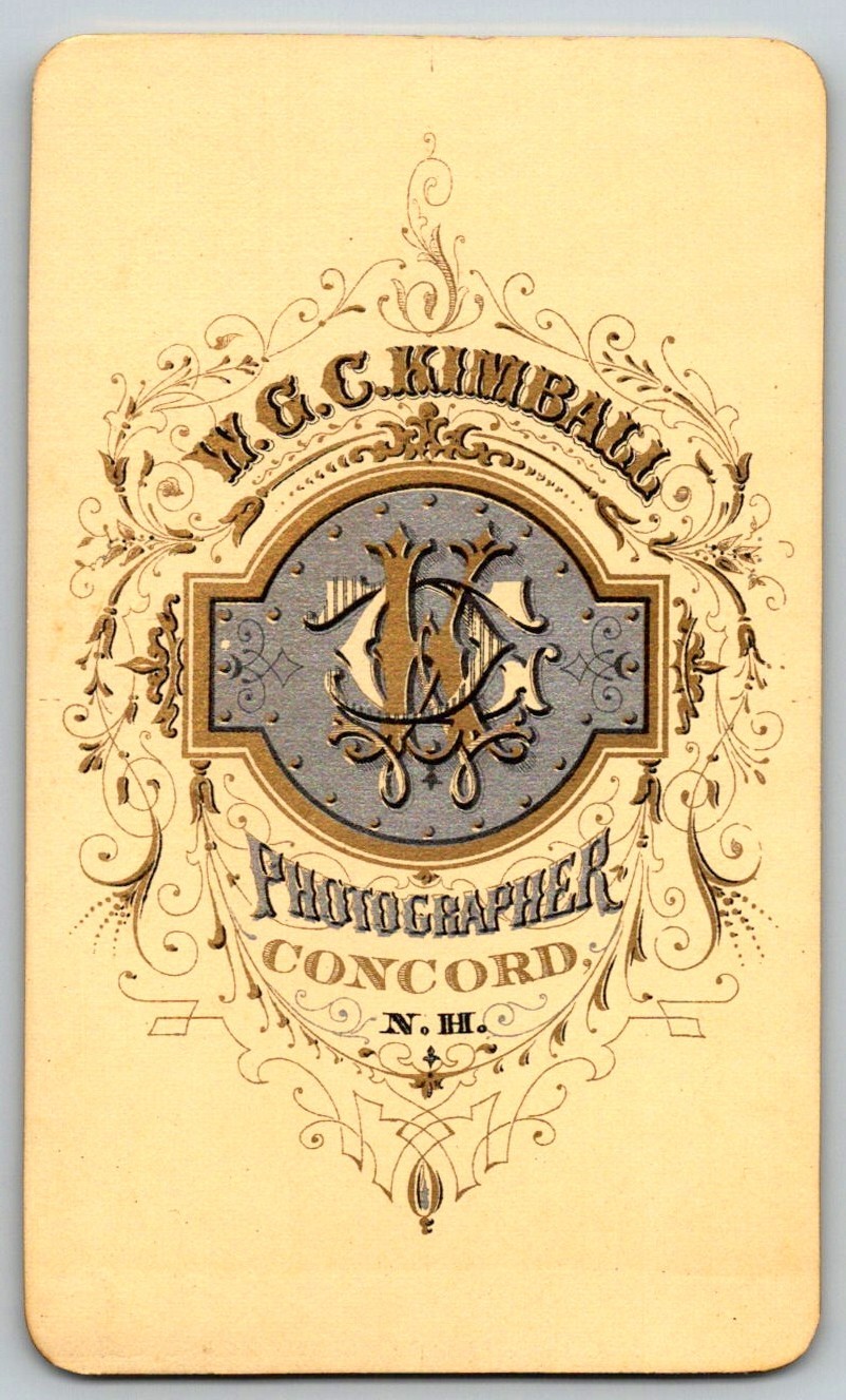 16 ANTIQUE CDVS ORNATE BACKS MEN AND LADIES W.G.C. KIMBALL JAS. O. MERRILL VT NH — additional view