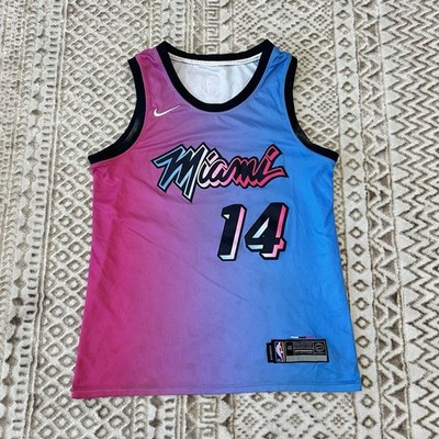 Nike Tyler Herro Miami Heat Jersey Mens 48 Medium Blue Pink