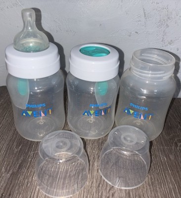 Phillips Avent Infant Bottles 1- #1 Nipple, 2 Lids, 2 Rings, 2 Inserts, 3 Bottle