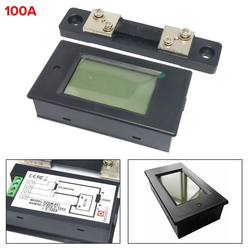 Testeur Coulomb, Télécommande Wifi 10-100 V 100 A Voltmètre Numérique Ampèremètre Capacité de la Batterie Électricité AH Compteur de Tension Buzzer intégré Compatible Batteries LFP