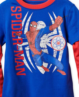 Camiseta Infantil Camiseta Spiderman Manga Larga Disney Store