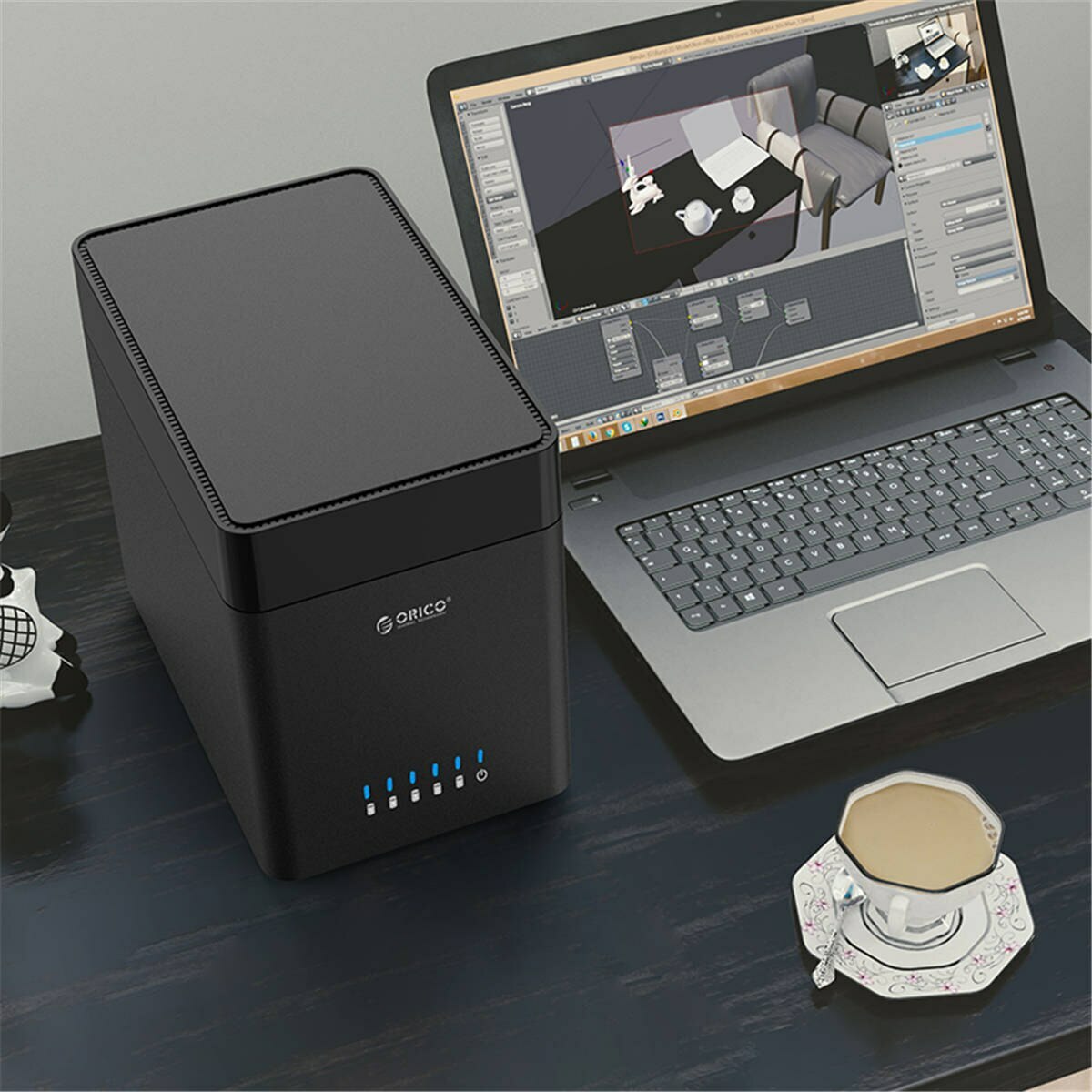 ORICO 5 Bay 3.5'' Hard Drive Enclosure USB3.0 to SATA3.0 Magnetic