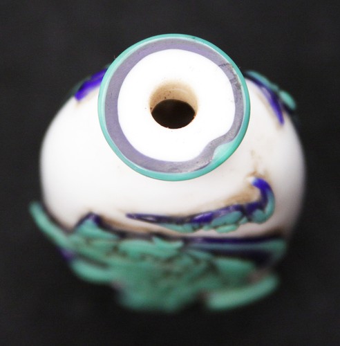 Very Large Antique Chinese Qing Peking Glass Overlay Snuff Bottle Signed Marked - Picture 8 of 11
