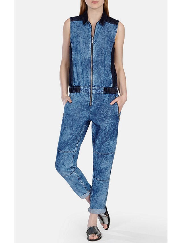 Karen Millen Acid Wash Denim Jumpsuit, Denim Size 8 Very Rare!
