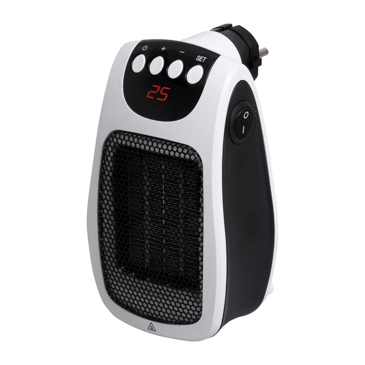 AMBIANO® Steckdosen Heizlüfter 600 W LED Display 
