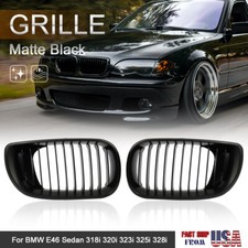 2pcs Matte Grille Grill For Bmw E46 4d Sedan 318i 320i 323i 325i 328i 2002-2005 2pcs Matte Grille Grill For Bmw E46 4d Sedan 318i 320i 323i 325i 328i 2002-2005