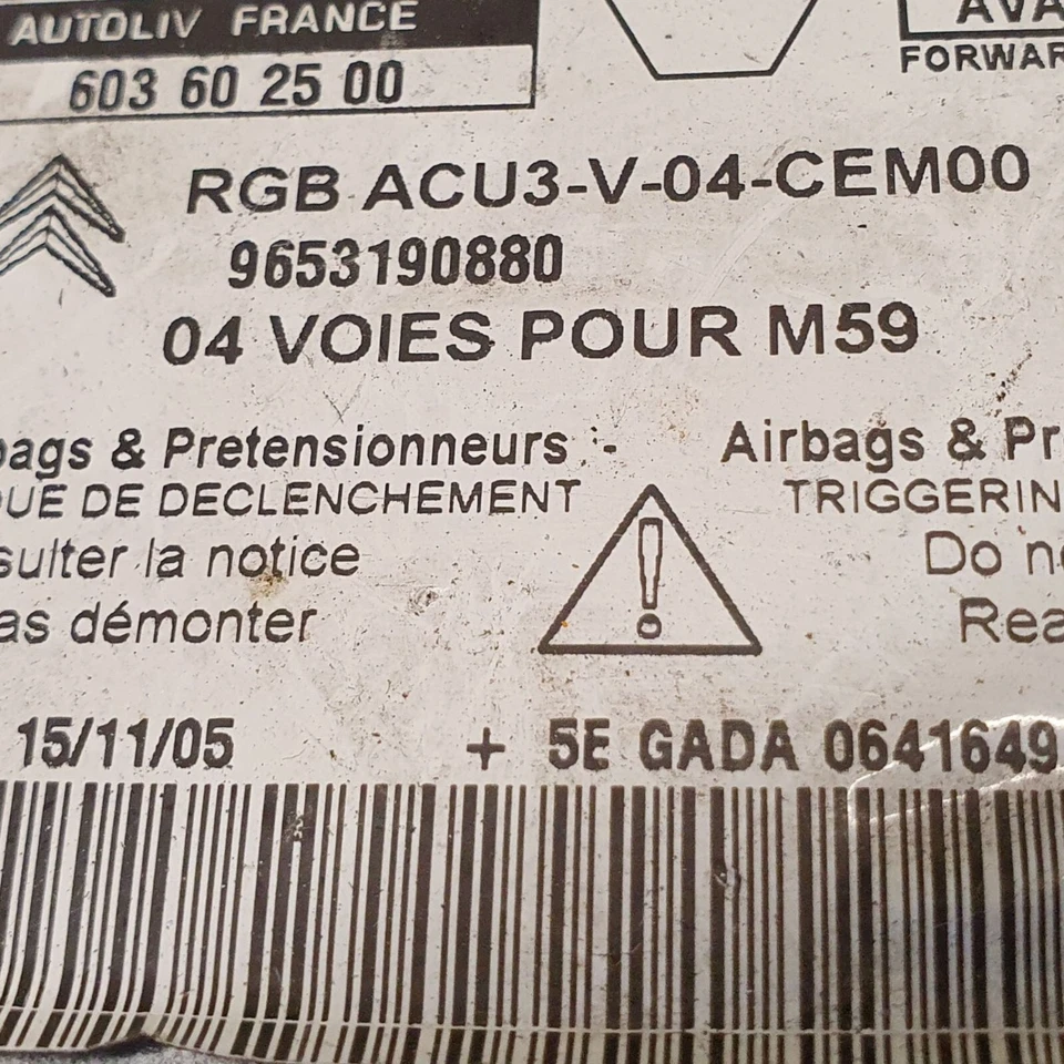 9653190880 Control Unit / Module Peugeot Partner 2004 Foto 2 de 2