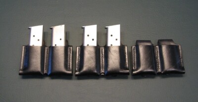 SASS, Wild Bunch, Three 1911  Double Mag pouches, Black,  for 2.5'' belt, New