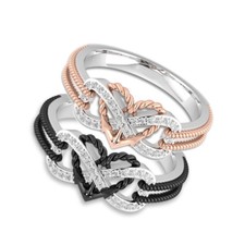 Gorgeous Women Wedding Ring Women 925 Silver Cubic Zircon Sz 6-10