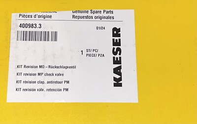 Kaeser 400983.3 Minimum Pressure Check Valve maintenance kit, MPCV, New, Save