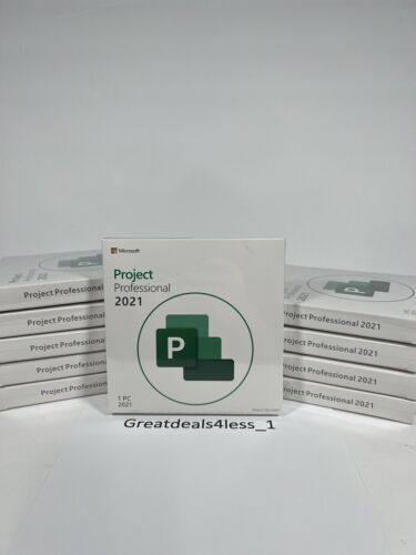 2021 Microsoft Project Professional - Retail Package - Factory Sealed DVD - Picture 1 of 8