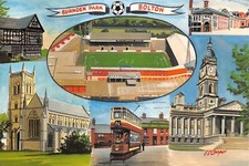 FOOTBALL GROUNDS & CLUBS  BOLTON BURNDEN POSTCARD CONTINENTAL SIZE UNUSED  MINT