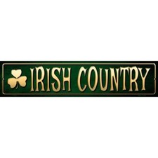Irish Country Novelty 24"x5" metal street sign plaque Home Door Garage Wall