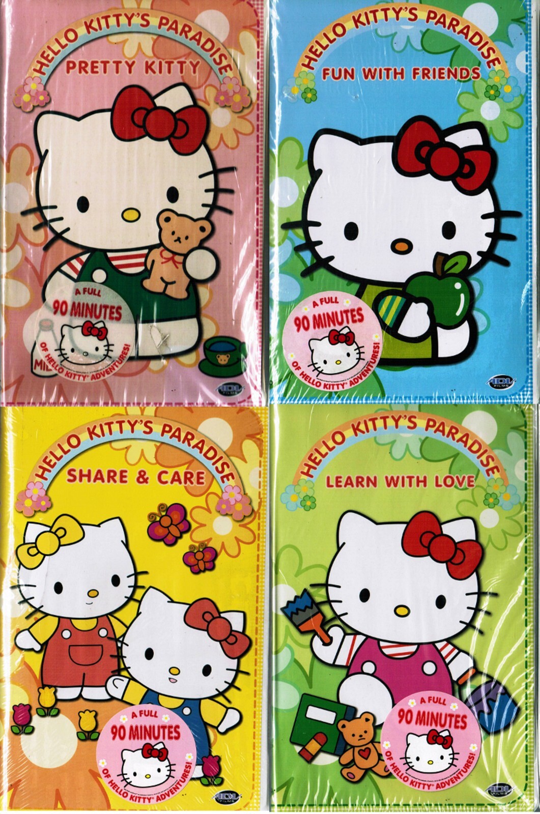 Lot of 4 Hello Kitty New VHS Video Vol 1 2 3 4 Clamshell Edition Kid