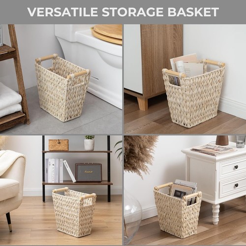 Versatile 5 Gallon Wicker Waste Baskets - Stylish and Odorless for Home & Office - Picture 11 of 11