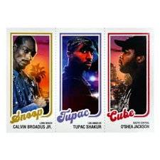 SNOOP 2PAC CUBE 1980 West Coast All Stars Topps Design Hip-Hop Trading Card