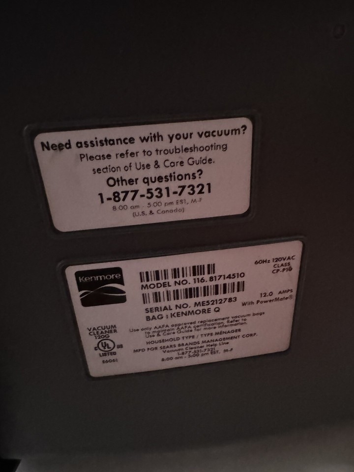 Kenmore Elite 700 Series Lightweight Canister Vacuum +Extra Bags