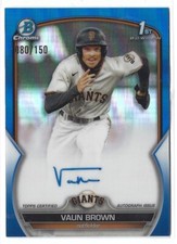 2023 Bowman Chrome Rookie RC Blue Refractor Auto /150 Vaun Brown SP | Giants